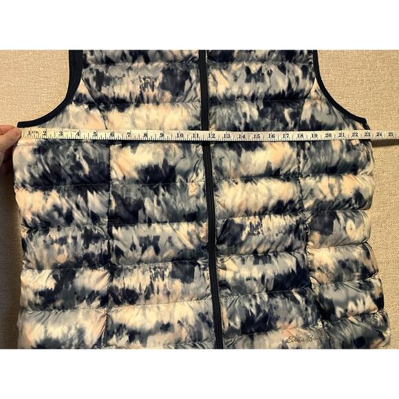 Eddie Bauer 80% Down Vest Women’s Size 2XL Tie Dye Puffer Full Zip Insulated - Picture 9 of 11